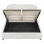 Lit plateforme tapissier grand avec système de rangement hydraulique Teddy