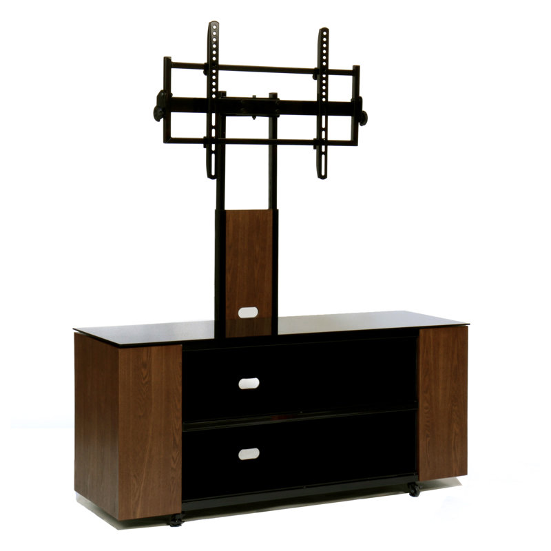 TV Stand With CD/DVD Cabinet for Up to 90" TVs, Brown