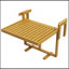 Table de balcons Outsunny, table / bureau d'extérieur pliable, table de bar en bois à hauteur ajustable de 4 po pour servir de la nourriture, support à fleurs, étude, naturel