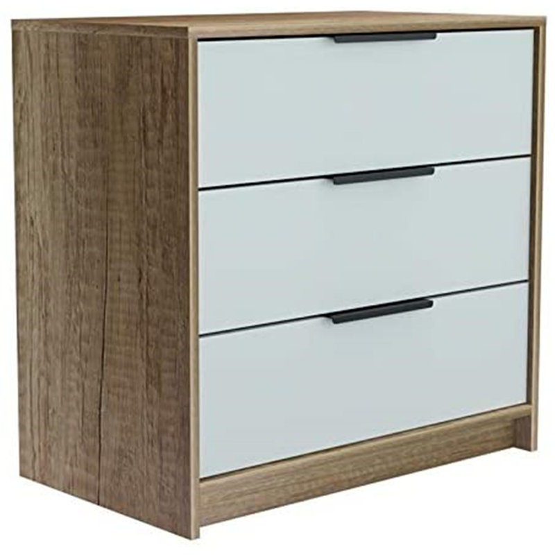  3 DRAWER DRESSER WHITE/ LIGHT OAK