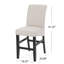 Tabouret de comptoir rembourré 25 po avec garniture cloutée de 25 po (ensemble de 2), blé / noir mat, tissu