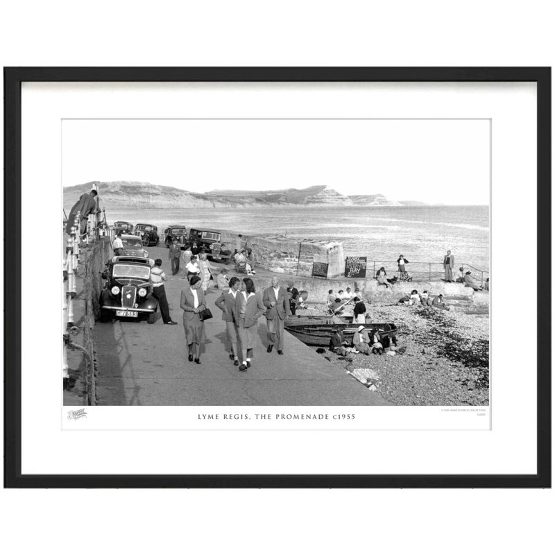 Lyme Regis, The Promenade C1955 by Francis Frith - Single Picture Frame Print, 28cm H x 36cm W x 2.3cm D