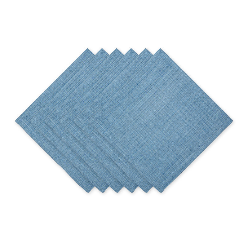 Cotton Blend Square Napkin, Light Blue