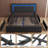 Upholstered Platform Bed with 4 Large Storage Drawers, RGB LED lights, Charging Station, Adjustable Headboard, Easy Assembly-441463676-444370514