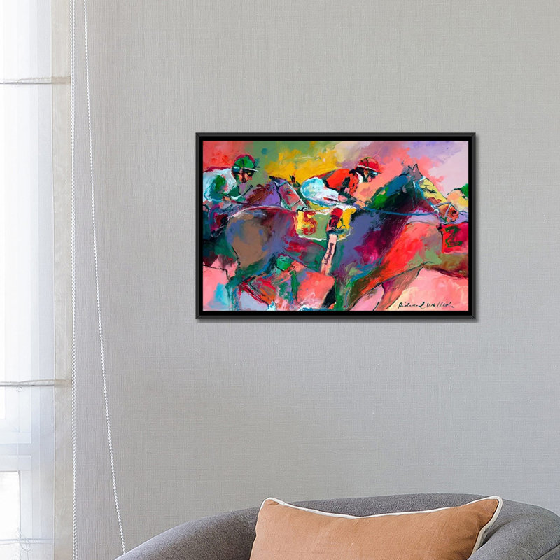 « course 2 » par richard wallich, reproduction d’art sur toile, H 26 po x l 40 po x P 1,5 po, Toile tendue, Pas de tapis