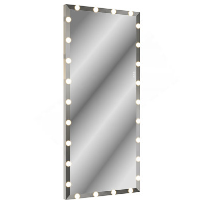 Full Length Mirror With Lights Oversized Full Body Vanity Mirror With 3 Color Modes Lighted Large Floor Mirror For Dressing Room Bedroom Hotel Touch Control