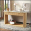 Table basse avec 2 tiroirs et tablette ouverte