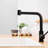 Black Pull Out Spray Kitchen Faucet - Single Handle Tap For Bathroom And Sinks Matte Sink With Pull-Down Modern Style All