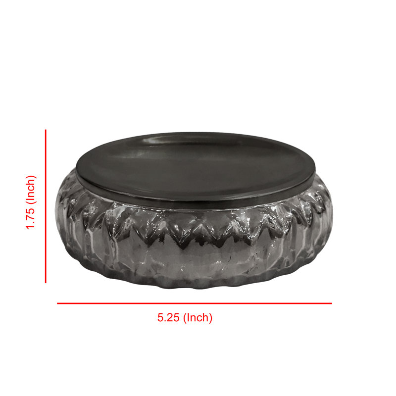 Glacier Soap Dish, Smoke/Black