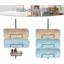 Porte-serviettes de salle à manger à 6 niveaux X-Cosrack pour salle de bain - Porte-serviettes mural avec tablette en métal - Rangement à serviettes réglable