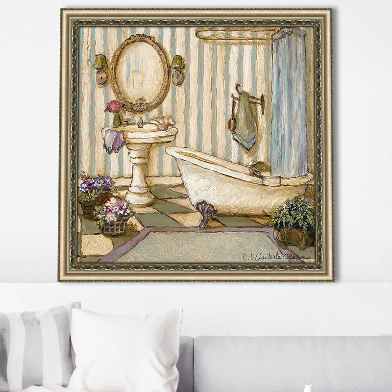 «Her Sanctuary II (Square)» par Charlene Olson, reproduction, H 31,5 po x l 31,5 po x P 1 po, Encadrement champagne