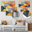 «Geometric Soft Colors Tiles II» - art mural géométrique en métal MT137587-1105036383