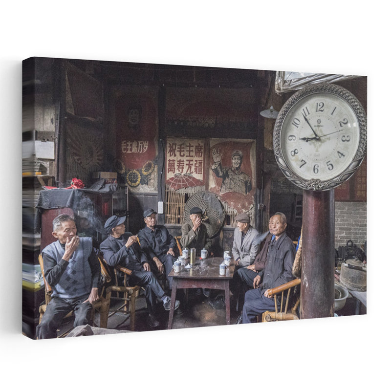 Chinese Tea House Gathering Contemporary Architecture Wall Art Print by Adam Wong - Wrapped Canvas Print