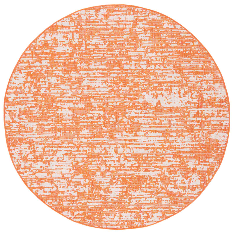 Marvale Performance Abstract Indoor/Outdoor Area Rug, Round 6'7"