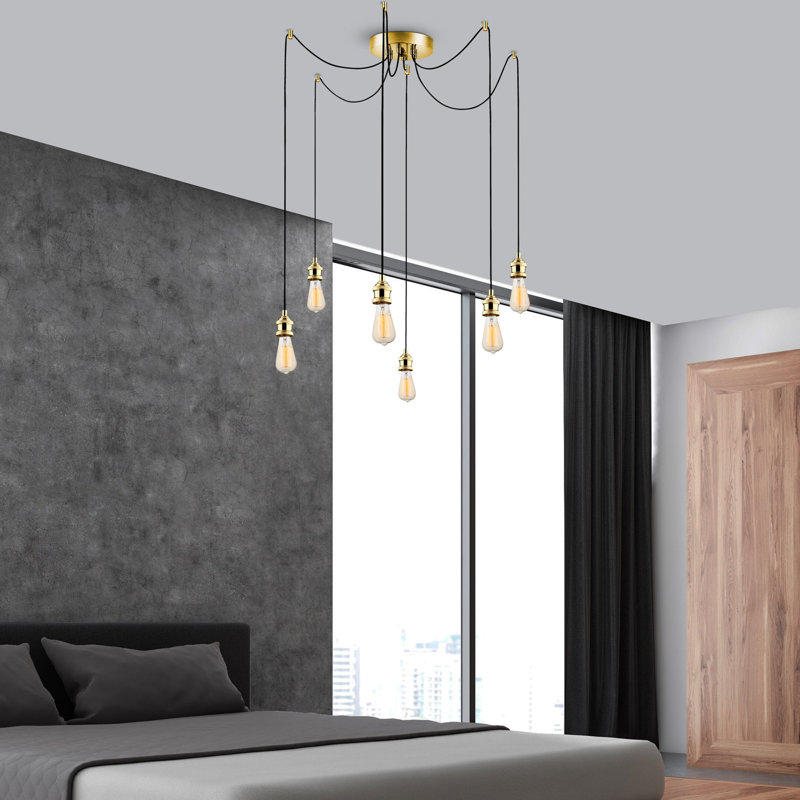 Faer 6 - Light Bulb Pendant, Gold