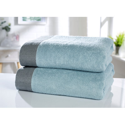 Asaria 100% Cotton Bath Towels - Set of 2