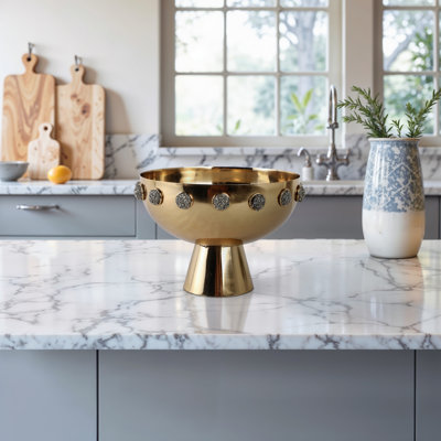 Rosdorf Park 10" Frances Quartz Crystal And Steel Bowl