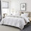 Édredon en duvet d'oie 100% coton avec housse de couette et housse de couette hypoallergénique luxueuse