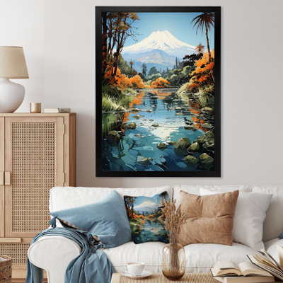 Volcans, réflexions volcaniques sur toile