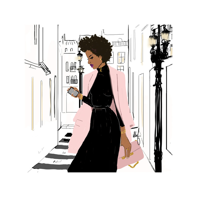 Pink Monday by Nicholle Kobi - Wrapped Canvas Print, 45.72 cm H x 45.72 cm W x 1.91 cm D