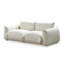Causeuse-coussin modulaire en chenille blanche
