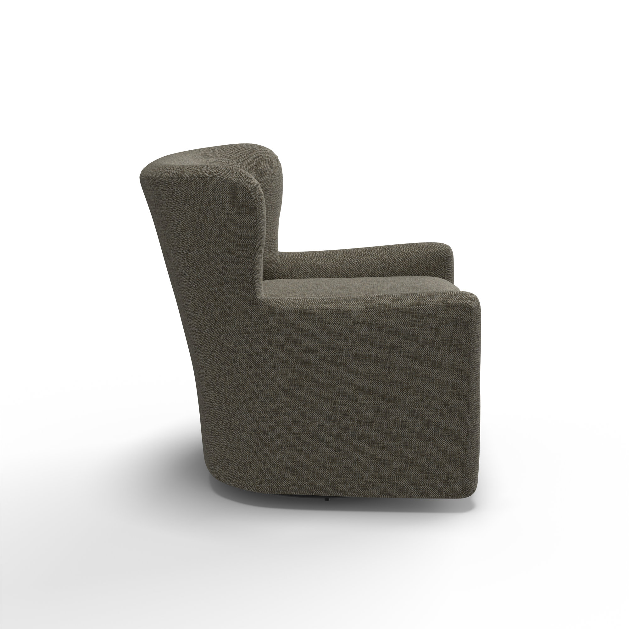 Bendigo Upholstered Swivel Barrel Chair, Drusky Twig Sustain® Basketweave