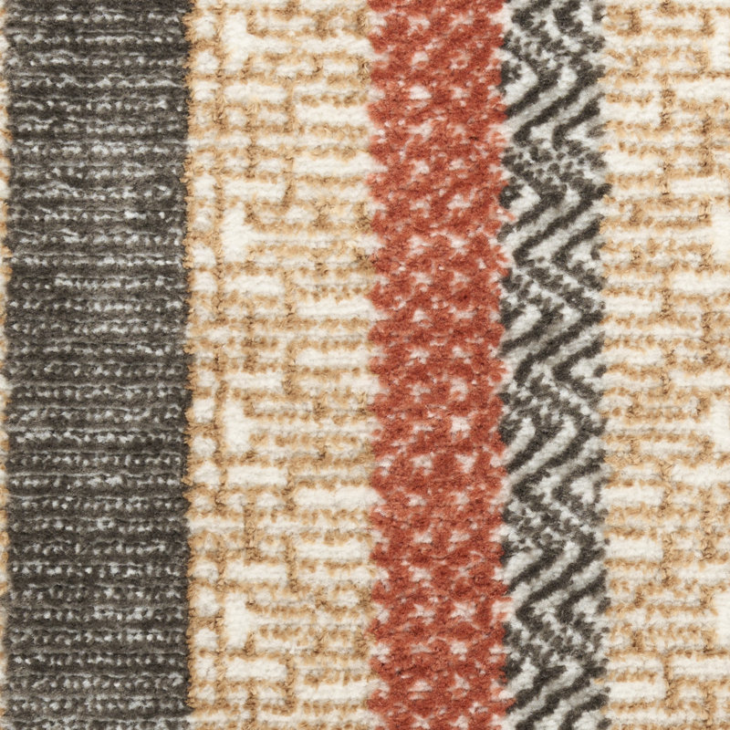 Rassow Multicolor Modern Indoor Rug, Runner 2' x 6'