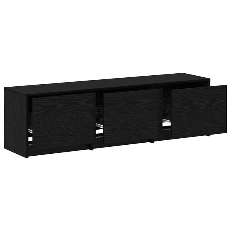 Unfinished TV Stand, 40cm H x 140cm L x 34cm W, Black Oak