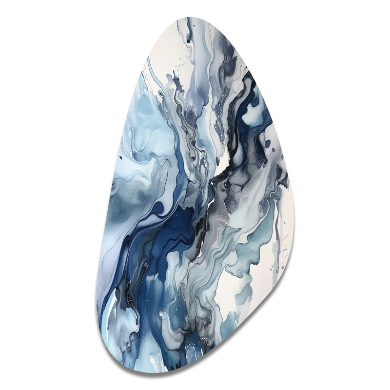 Cynia - forme unique d'art abstrait en métal, reproduction de sculpture murale asymétrique en métal, H 39 po x l 21 po
