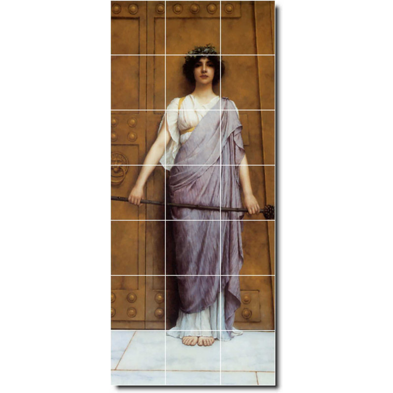 Carreau de céramique décorative 36 po x 84 po 12 po x 12 po, Femme 03628