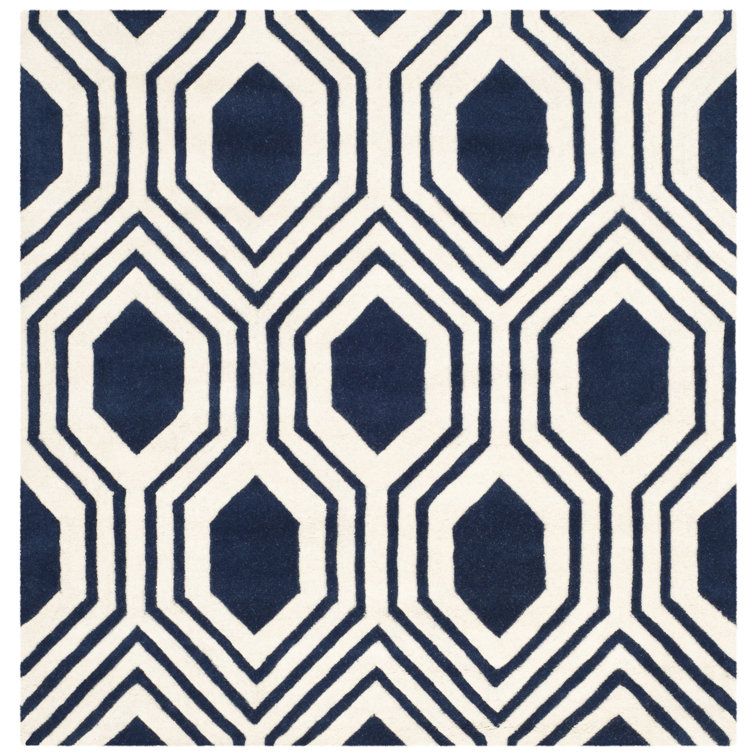 Deedie Hand Tufted Wool Geometric Rug