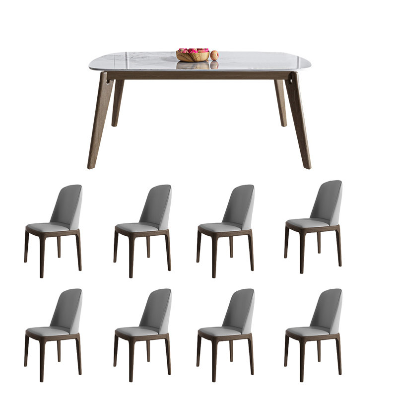 Table frittée sophistiquée en bois d'hévéa