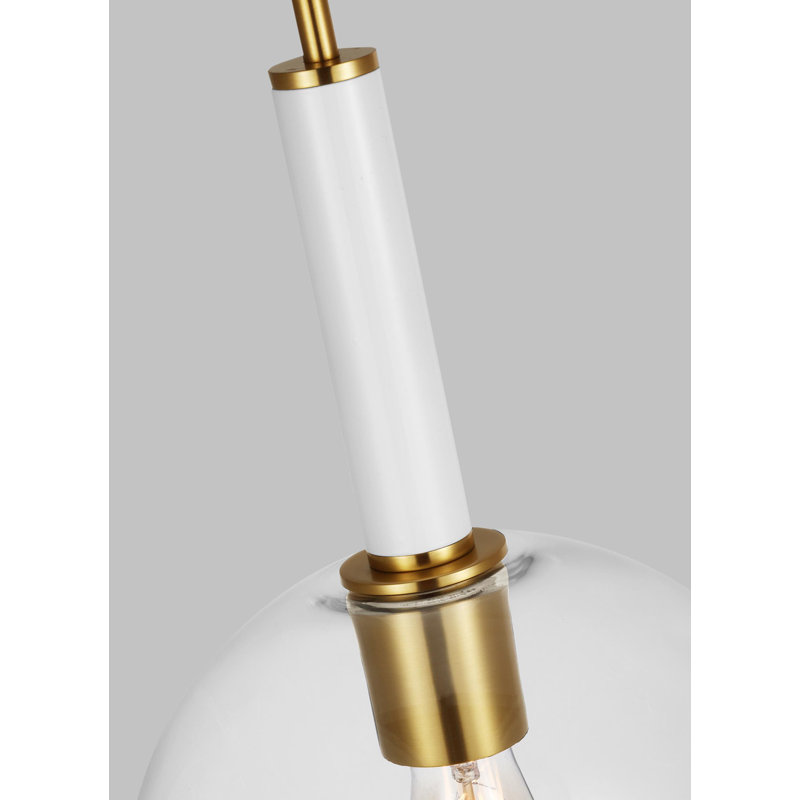 Monroe Round Pendant, Burnished Brass