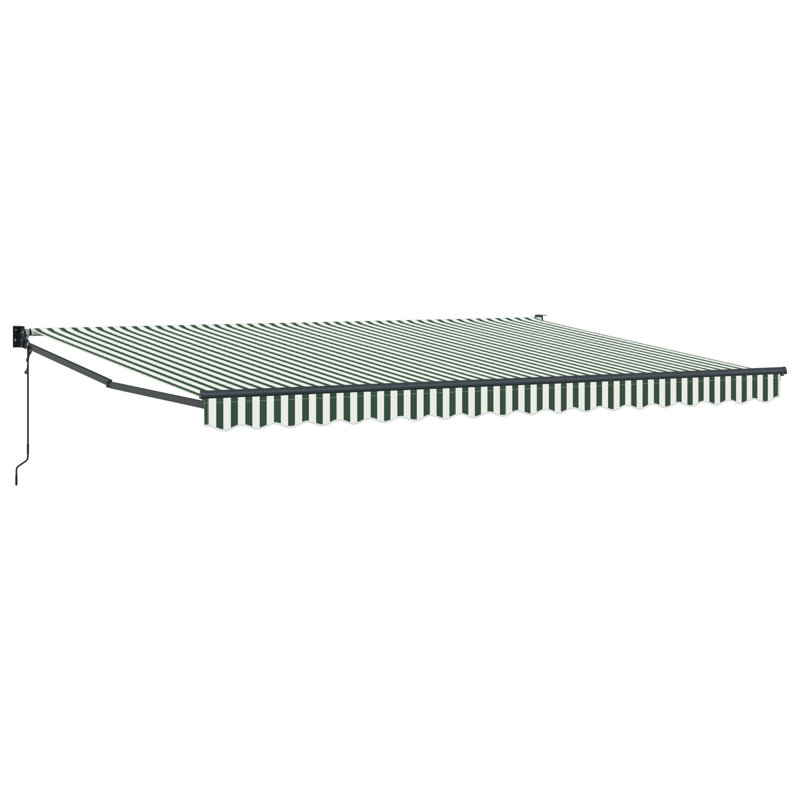 Awning, 450 cm W x 300 cm D, Green Striped