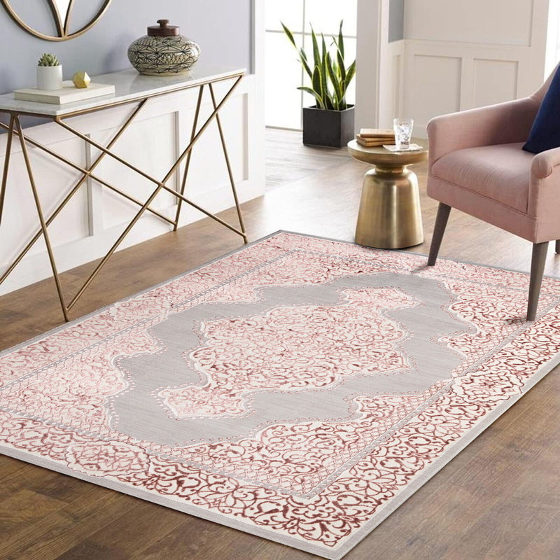 Bilow Floral Machine Woven / Power Loomed Indoor / Outdoor Area Rug, Rectangle 80 x 150cm