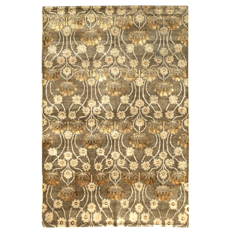 Hand Knotted Area Rug in Fawn