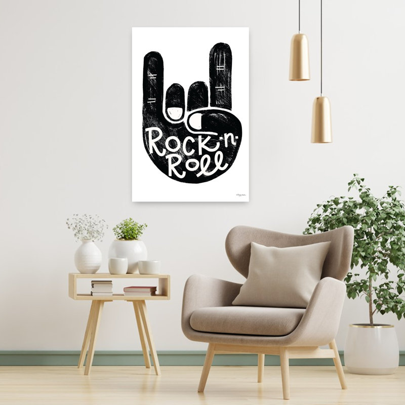 Rock-N-Roll, art abstrait rétro, H 36 po x l 24 po