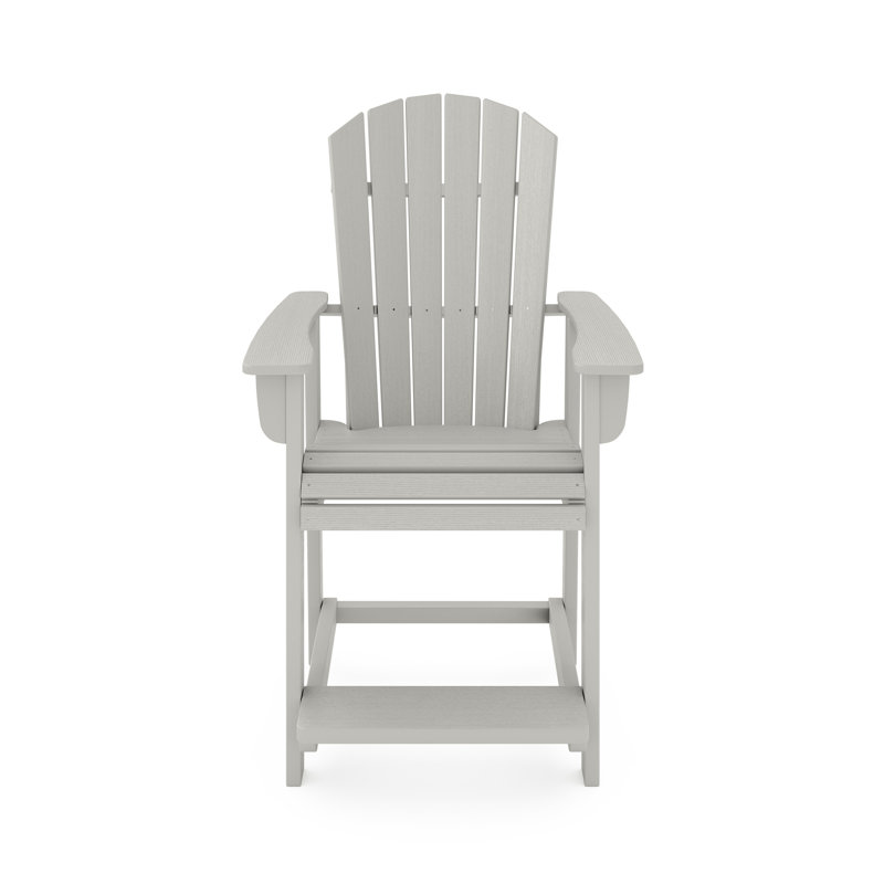 Chaise de comptoir de style Adirondack, Gris foncé