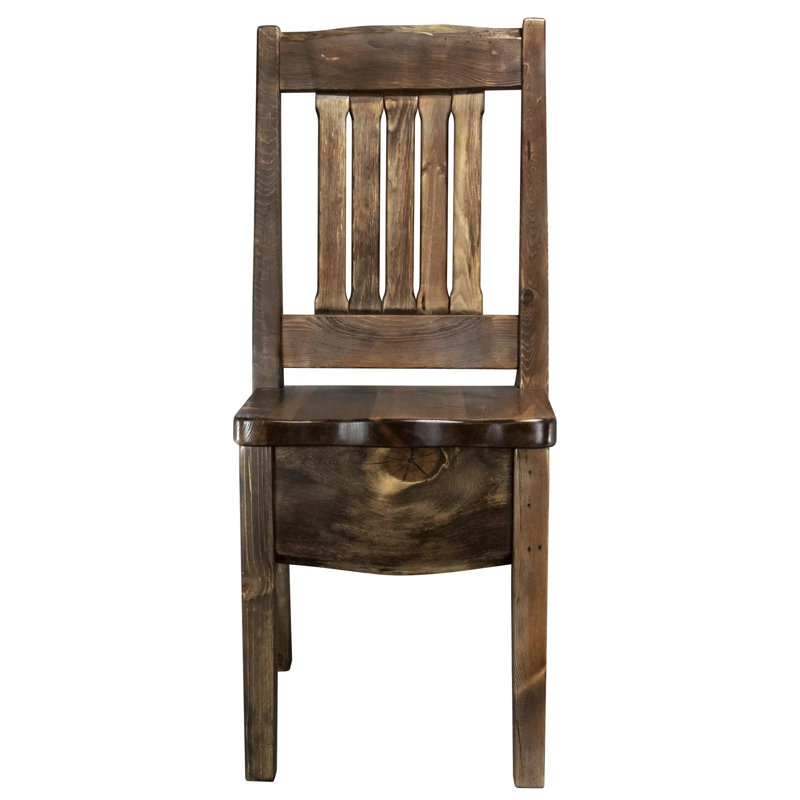 Chaise d'appoint de salle à manger Kishea, Bois brun moyen