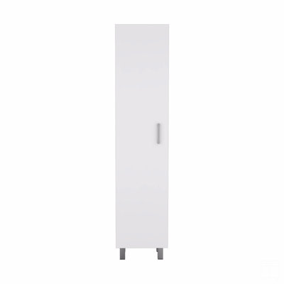 Storage Cabinet, Broom Hangers, Metal Handle