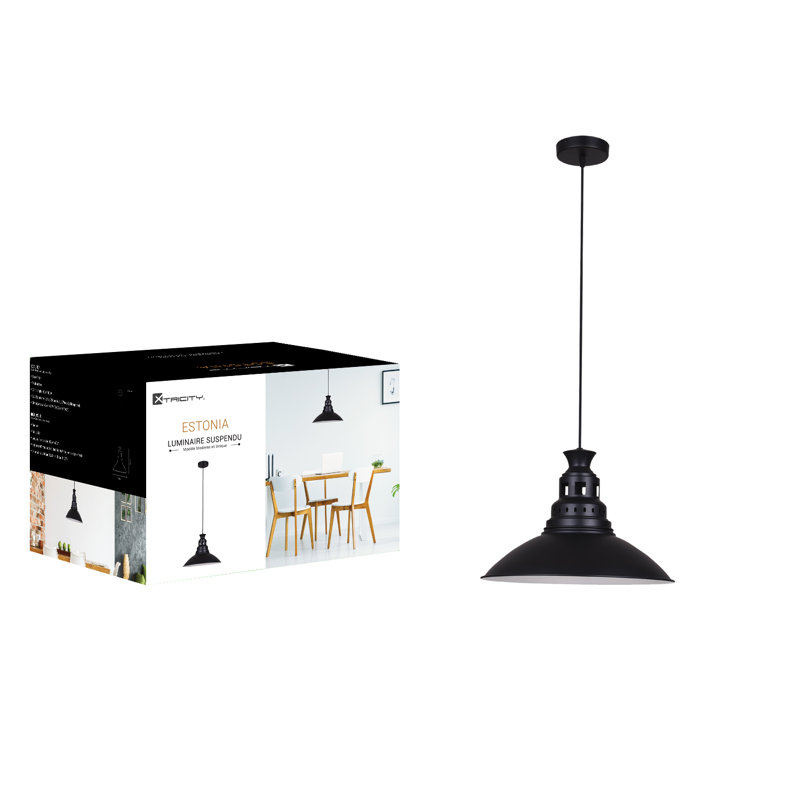 Luminaire suspendu en dôme à 1 lumière Estonia