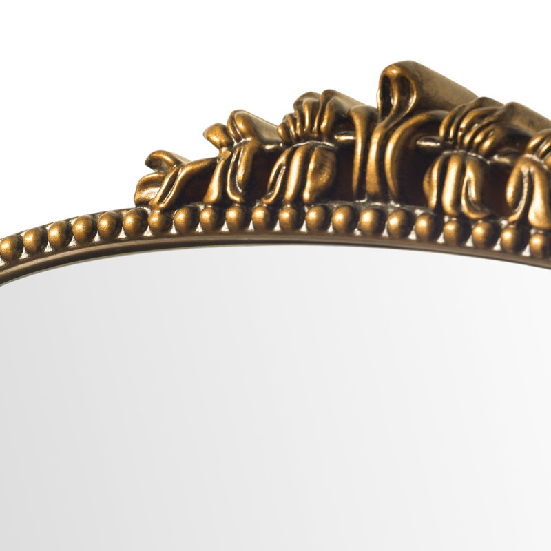 Miroir mural arqué rétro Vintage Baroque, Or antique, 39,5 po x 28,5 po