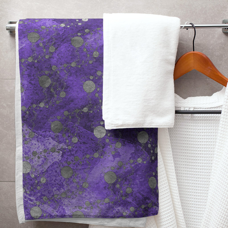 Serviette de bain Planets and Stars, Violet