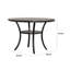 Table de bar ronde en bois 36 pouces avec pieds évasés, gris-1970345108-1970345110-2007306466