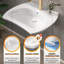 Lavabo de salle de bain mural en céramique 24 po x P 21 po avec lavabo mural encastré blanc avec trop-plein intégré et trou de robinet pré-percé