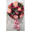 Couronne florale rose et rose rouge