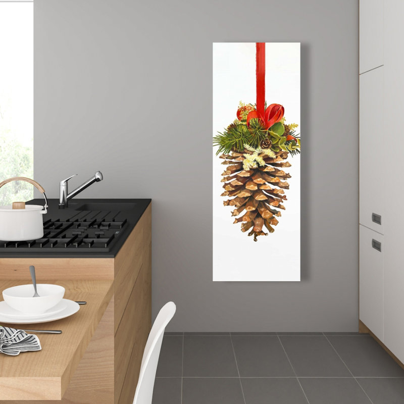 Décoration rustique des arbres sur toile - Décoration de Noël en forme de pomme de pin