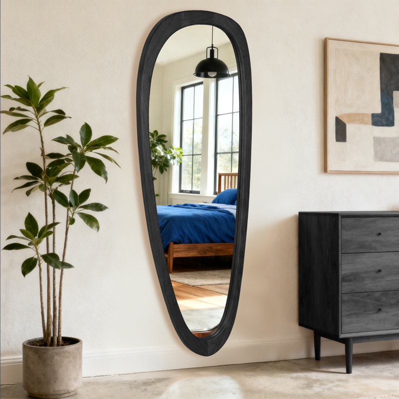 Wooden Irregular Decorative Mirror, Moisture-Resistant Bathroom/Full-Length Mirror, Horizontally Or Vertically, Multiple Sizes Available