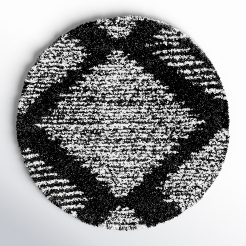 Rodney Abstract Indoor Rug, Round 5'3"