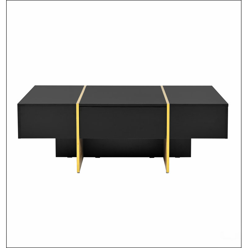 Table basse 47,2 po x 31,4 po Minimalist, Noir